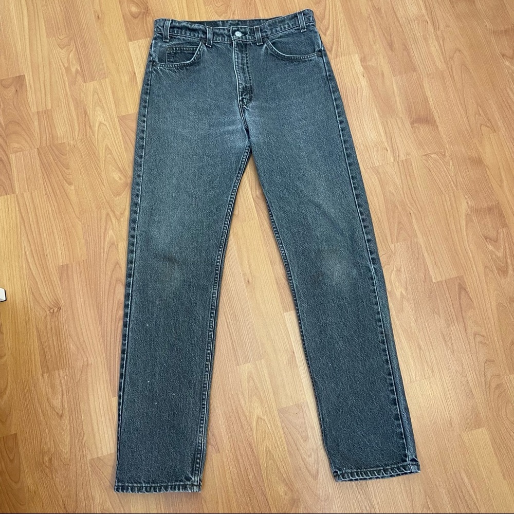 Vintage Levi’s Men’s High Waisted Light Black Jeans 32x32